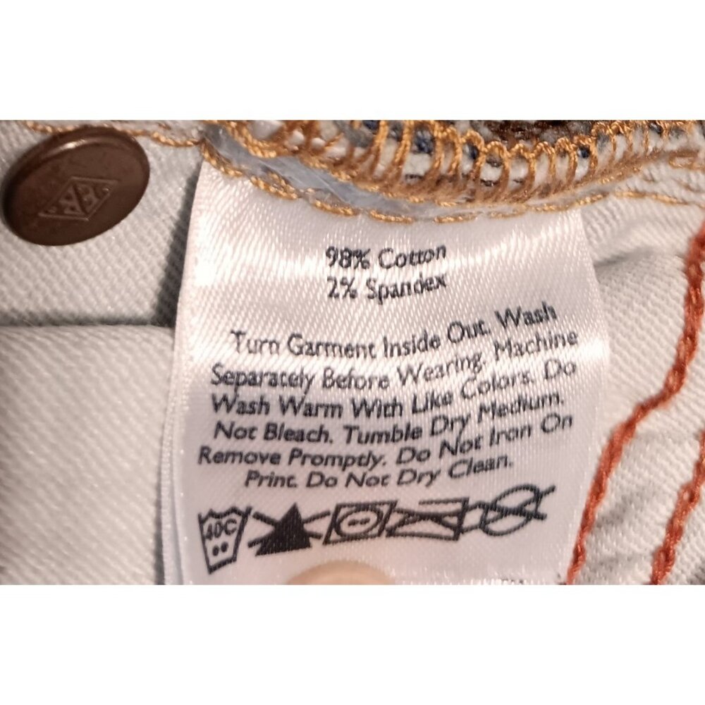 Eddie Bauer Women's 4 Denim Mini Skirt Specially Dyed Stretch Zip Medium Wash - Picture 3 of 7